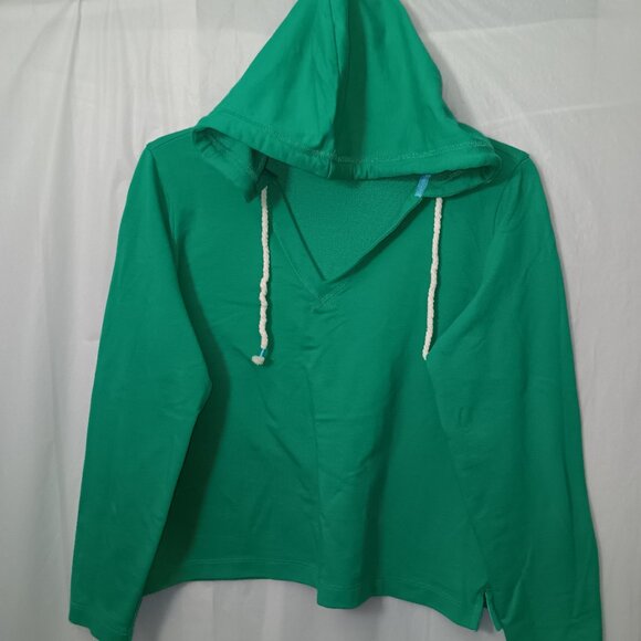 J. Crew Tops - J.CREW V-NECK PULLOVER CROPPED HOODIE